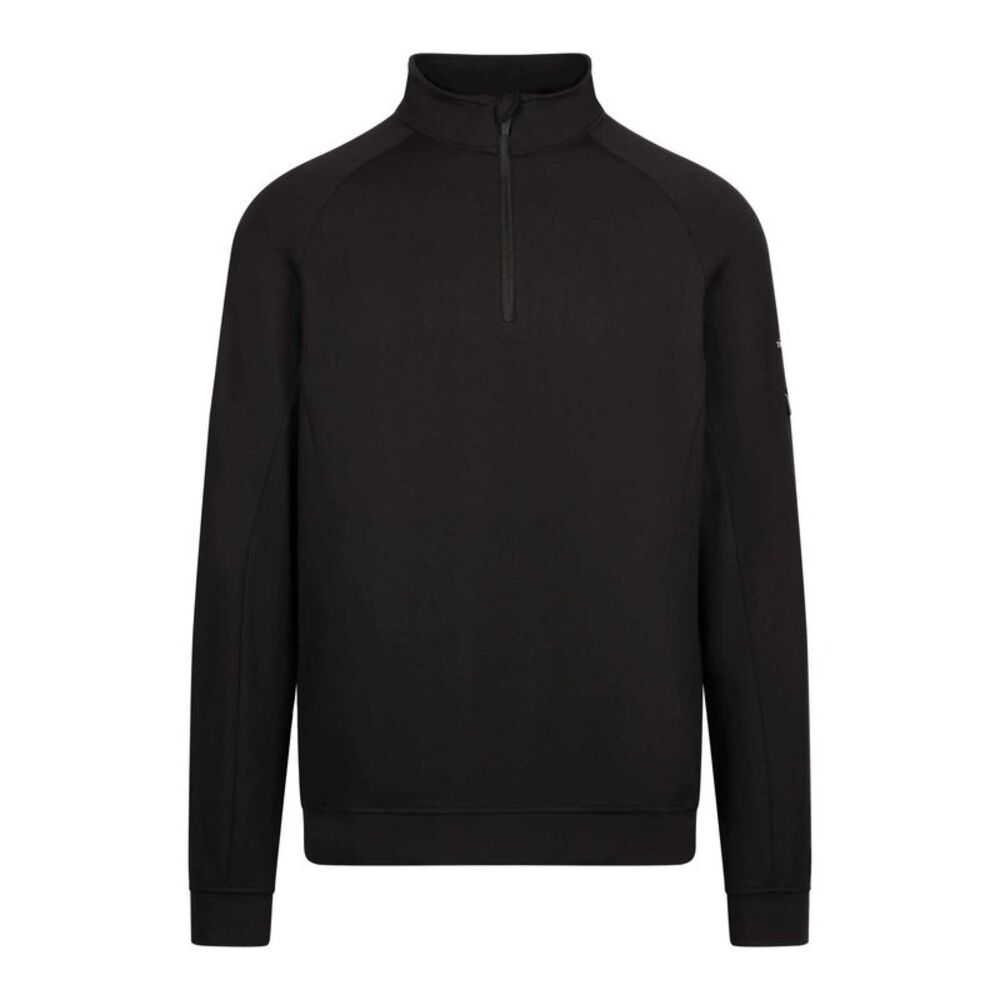 Trespass Mens Zakery Half Zip Sweatshirt / Black